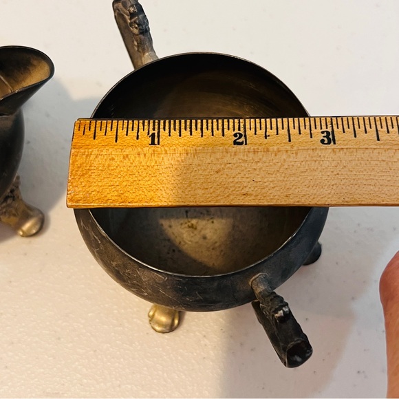 Vintage International Silver Co. Silverplated Sugar Bowl and Creamer Set 1991 - Picture 12 of 13